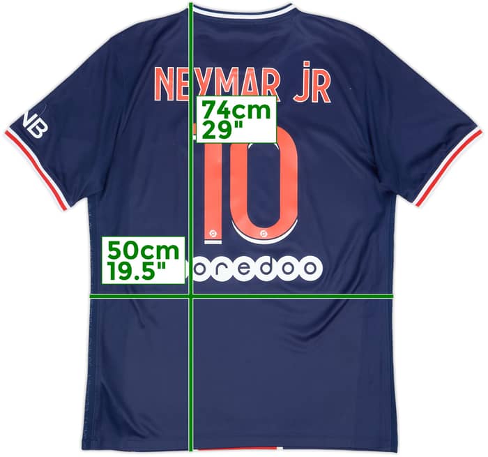 2020-21 Paris Saint-Germain Home Shirt Neymar Jr #10 - 8/10 - (M)