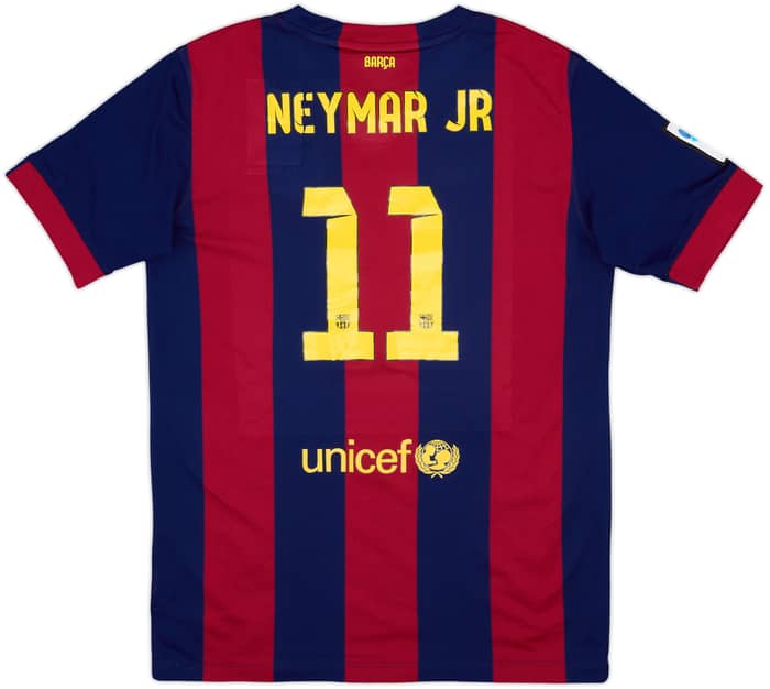 2014-15 Barcelona Home Shirt Neymar Jr #11 - 6/10 - (XL.Boys)