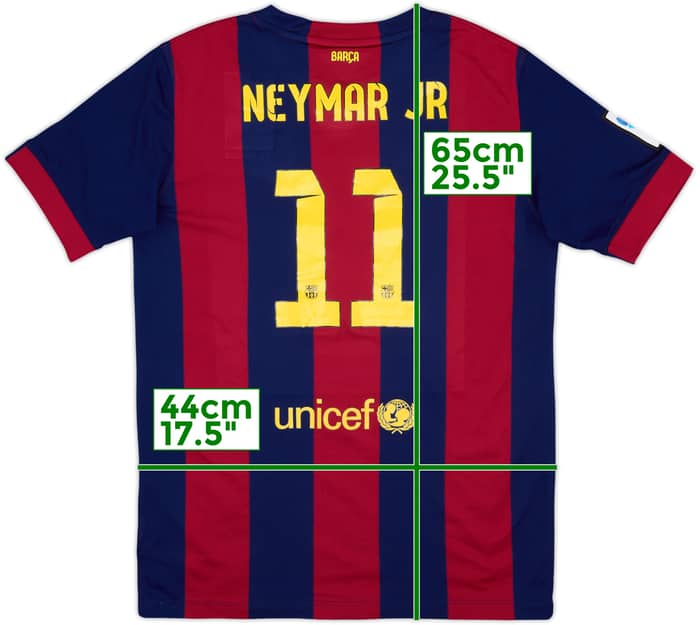 2014-15 Barcelona Home Shirt Neymar Jr #11 - 6/10 - (XL.Boys)