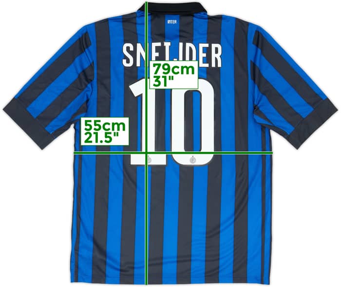 2011-12 Inter Milan Home Shirt Sneijder #10 - 8/10 - (L)