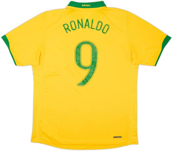 2006-08 Brazil Home Shirt Ronaldo #9 - 6/10 - (L)