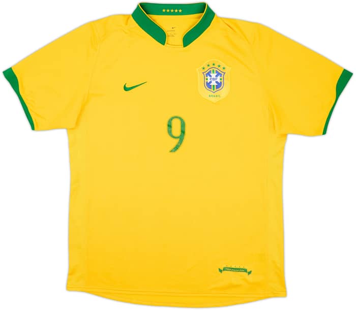 2006-08 Brazil Home Shirt Ronaldo #9 - 6/10 - (L)