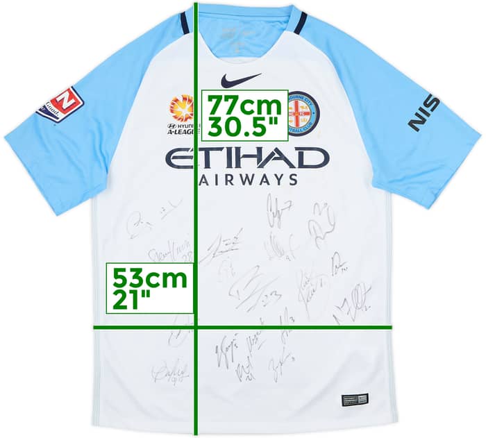 Camiseta de local del Melbourne City 2016-17 firmada por el equipo - 6/10 - (L)