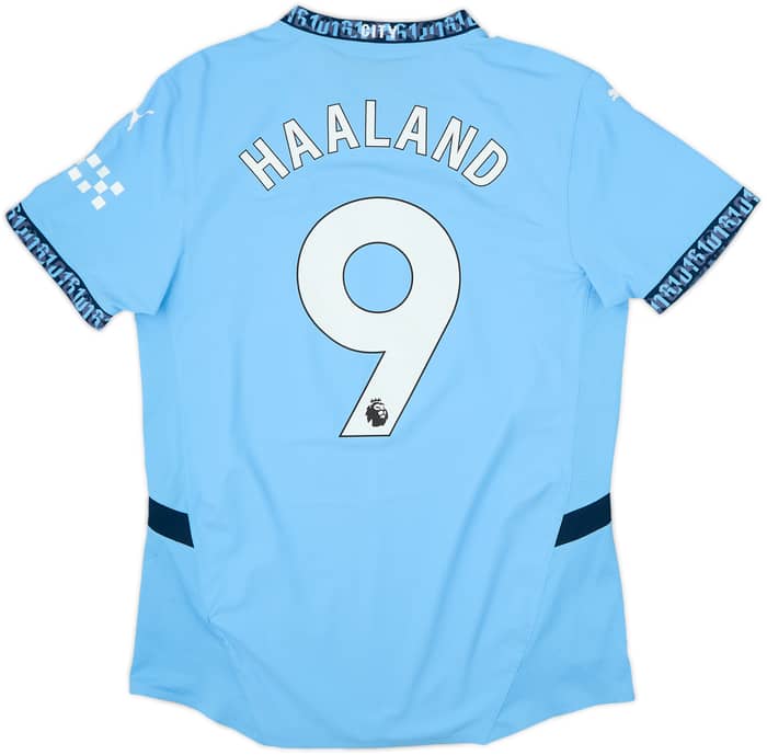 Camiseta auténtica de local del Manchester City 2024-25 Haaland #9 - 8/10 - (L)