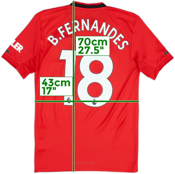 2019-20 Manchester United Home Shirt B.Fernandes #18 - 9/10 - (XS)