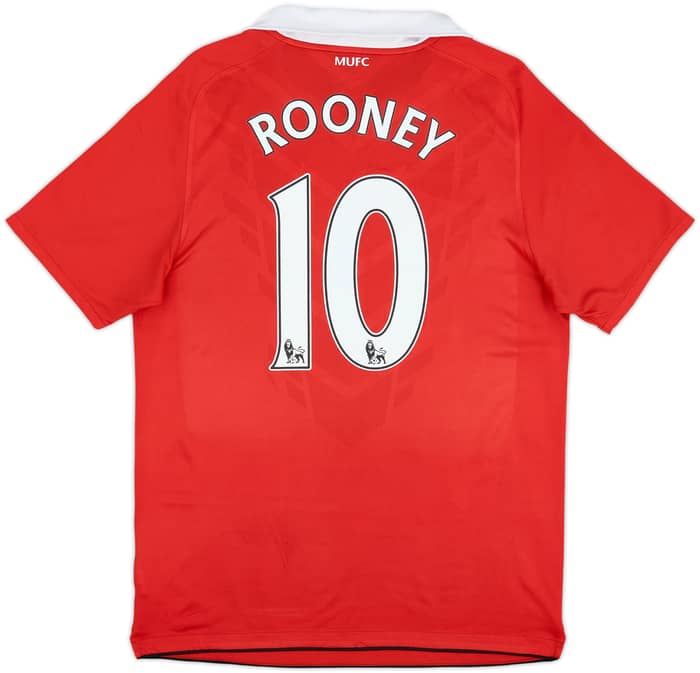 2010-11 Manchester United Home Shirt Rooney #10 - 8/10 - (M)