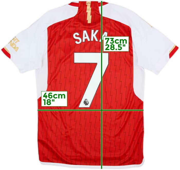 2023-24 Arsenal Home Shirt Saka #7 - 9/10 - (M)