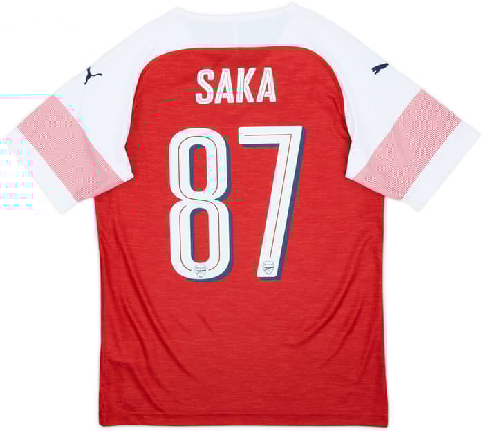 2018-19 Arsenal Home Shirt Saka #87 - 10/10 - (S)