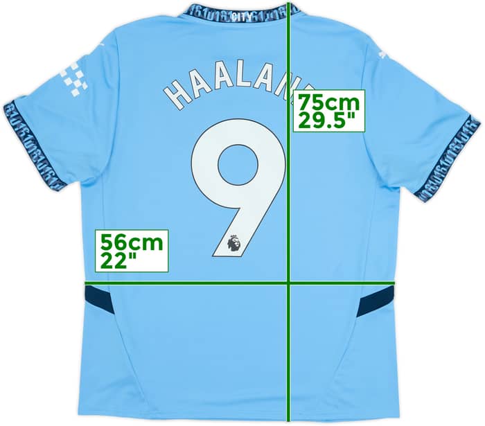 2024-25 Manchester City Home Shirt Haaland #9 - 6/10 - (XL)