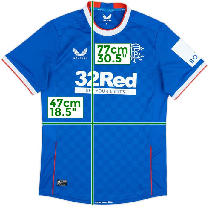 2022-23 Rangers Home Shirt - 7/10 - (M)