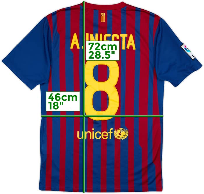 2011-12 Barcelona Home Shirt A.Iniesta #8 - 5/10 - (S)