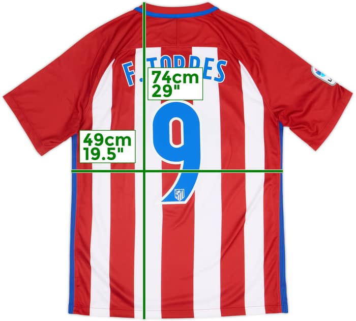 2016-17 Atlético de Madrid Camiseta Local Torres #9 - 8/10 - (M)