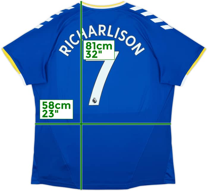 2021-22 Everton Home Shirt Richarlison #7 - 9/10 - (XXL)