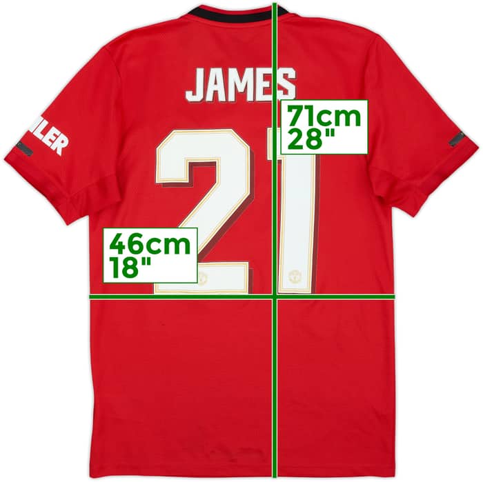 2019-20 Manchester United Home Shirt James #21 - 7/10 - (S)