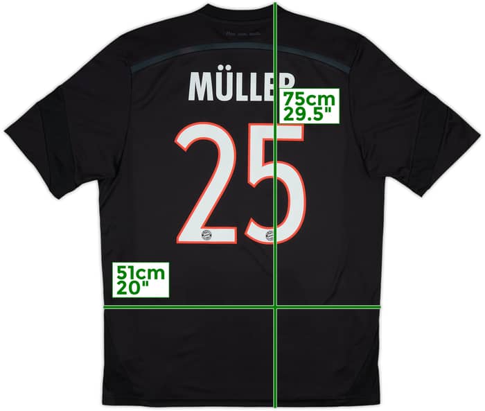 2014-15 Bayern Munich Third Shirt Muller #25 - 8/10 - (L)