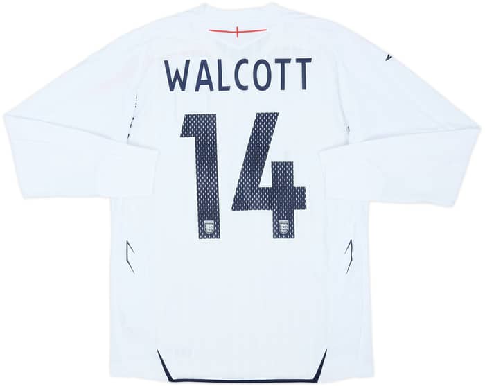 2007-09 England Home L/S Shirt Walcott #14 - 5/10 - (M)