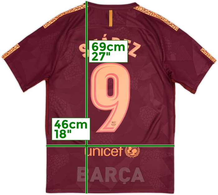 2017-18 Barcelona Third Shirt Suarez #9 - 9/10 - (S)