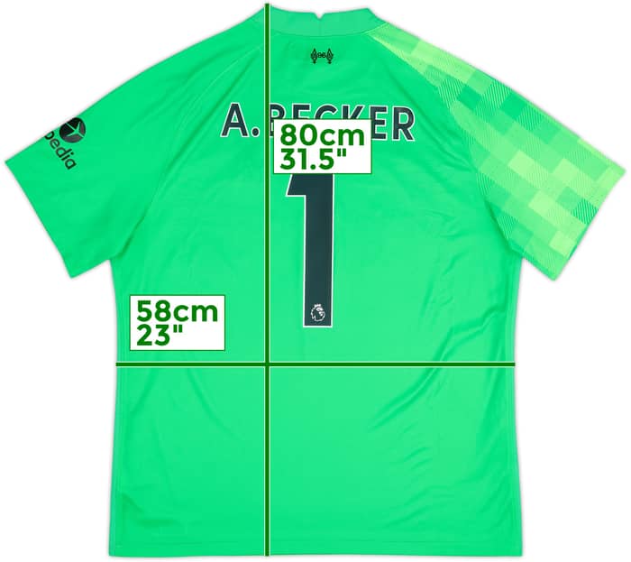 2021-22 Liverpool GK Shirt A.Becker #1 - 9/10 - (XL)