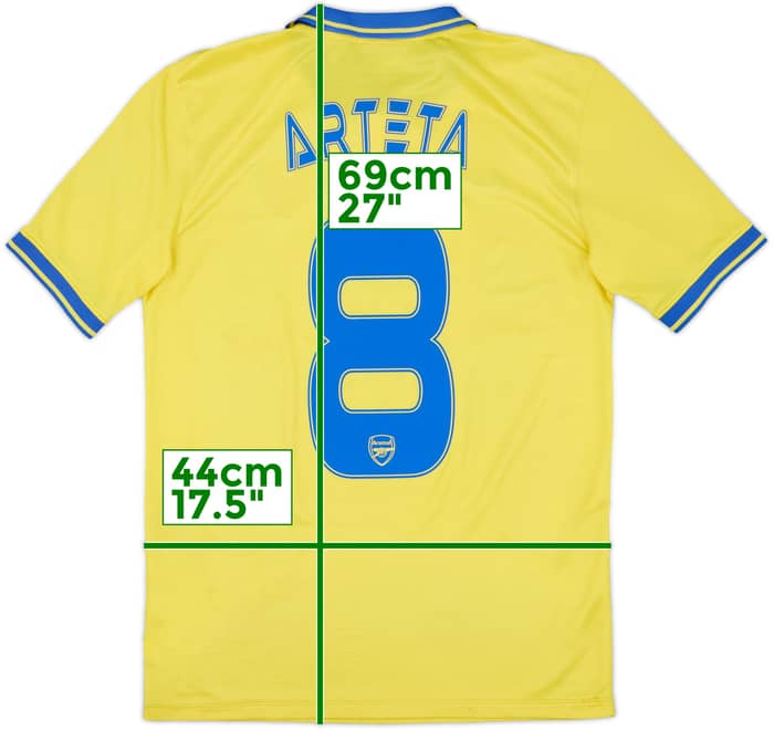 2013-14 Arsenal Away Shirt Arteta #8 - 6/10 - (S)