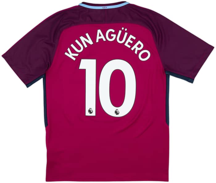 2017-18 Manchester City Away Shirt Kun Aguero #10 - 7/10 - (M)