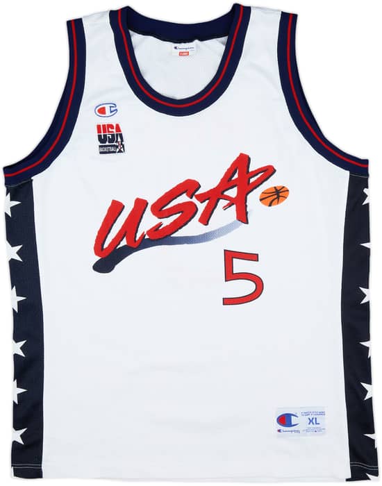 1996-99 USA Hill #5 Champion Home Jersey - 9/10 - (XL)