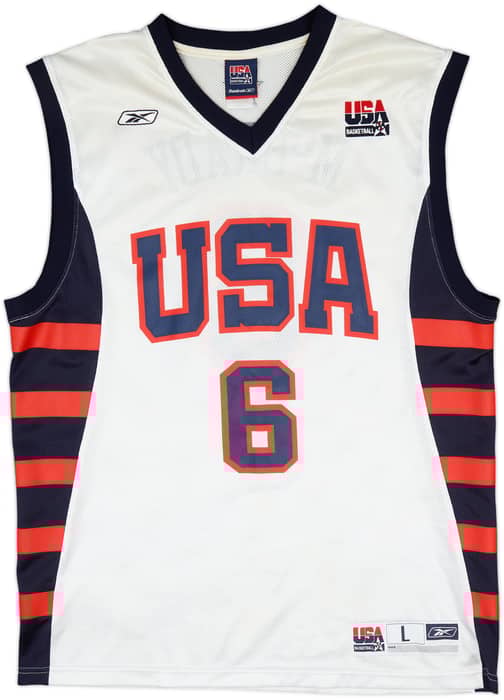 2004 USA McGrady #6 Reebok Home Jersey - 6/10 - (L)