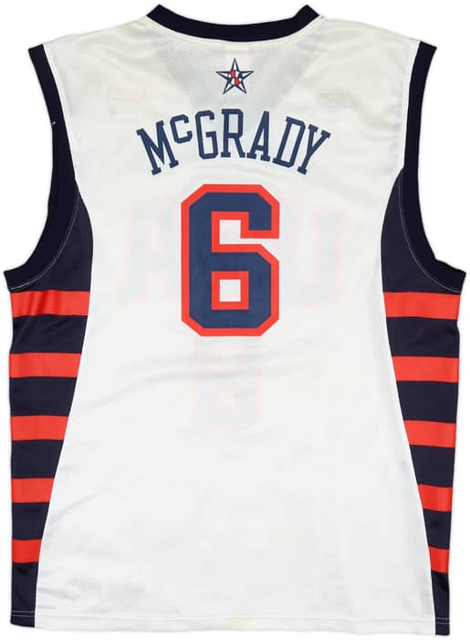 2004 USA McGrady #6 Reebok Home Jersey - 6/10 - (L)