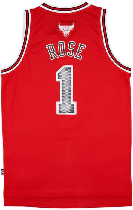 2010-14 Chicago Bulls Rose #1 adidas Swingman Away Jersey - 5/10 - (M)