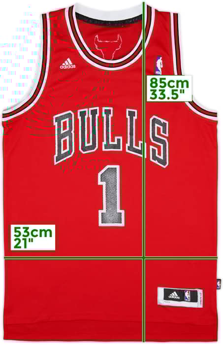 2010-14 Chicago Bulls Rose #1 adidas Swingman Away Jersey - 5/10 - (M)