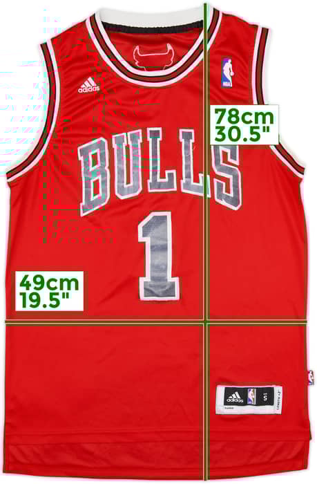 2010-14 Chicago Bulls Rose #1 adidas Swingman Away Jersey - 5/10 - (S)