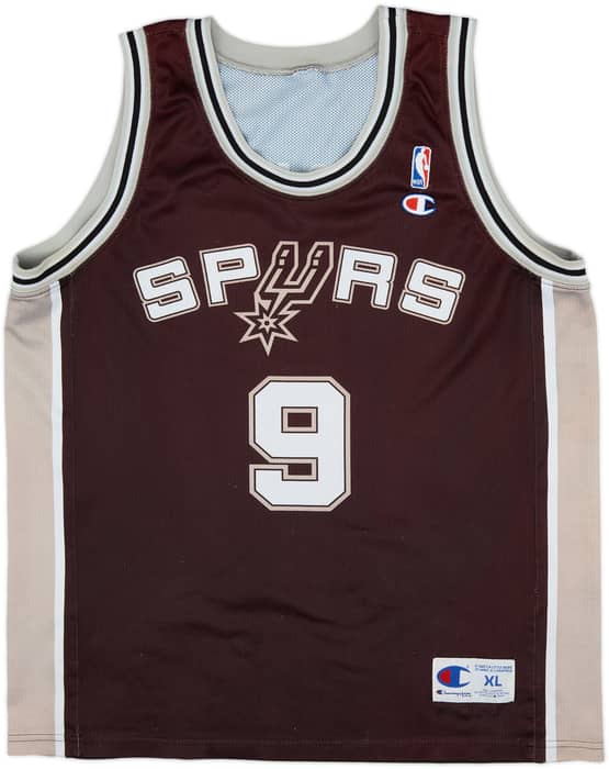 2002-10 San Antonio Spurs Parker #9 Champion Away Jersey - 5/10 - (XL)