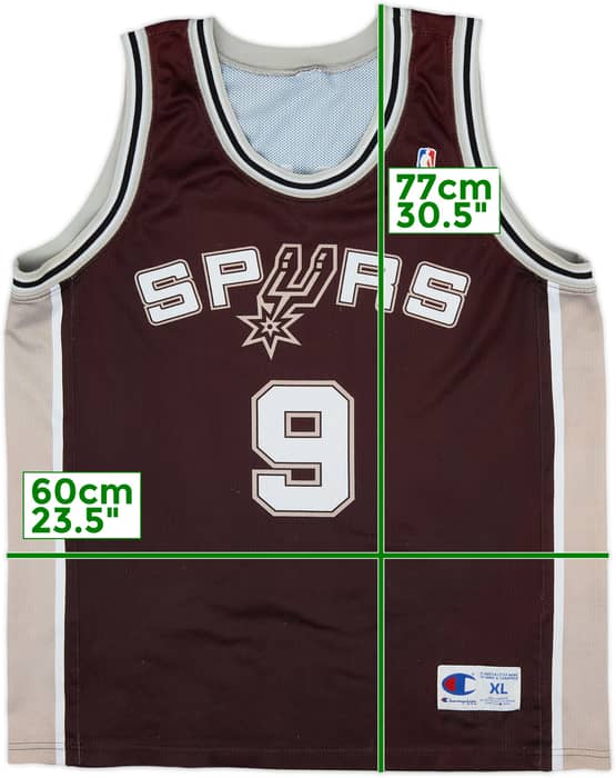 2002-10 San Antonio Spurs Parker #9 Champion Away Jersey - 5/10 - (XL)