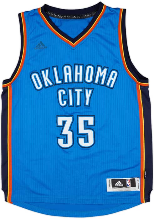 2014-16 Oklahoma City Thunder Durant #35 adidas Swingman Away Jersey - 4/10 - (M)