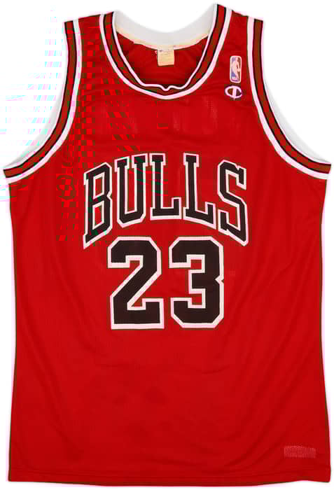 1990-91 Chicago Bulls Jordan #23 Champion Away Jersey - 7/10 - (XL)