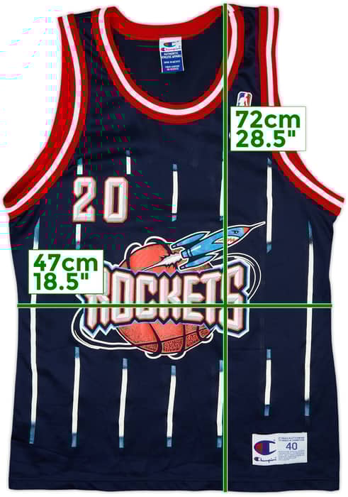 1996-99 Houston Rockets Price #20 Champion Away Jersey - 7/10 - (M)