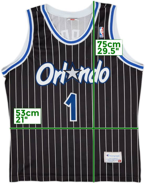 1993-94 Orlando Magic A.Hardaway #1 Champion Away Jersey - 7/10 - (XL)