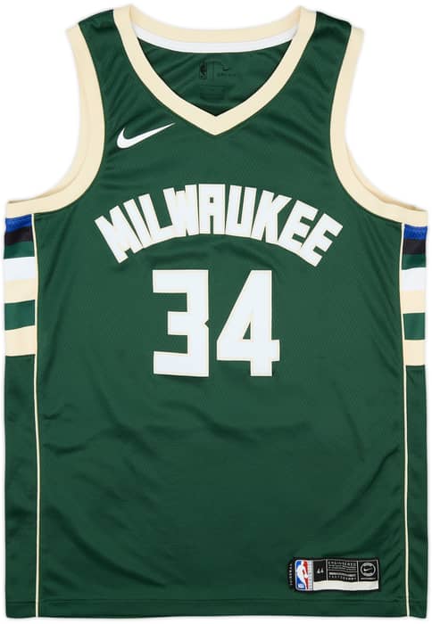 2017-26 Milwaukee Bucks Antetokounmpo #34 Nike Swingman Away Jersey - 9/10 - (M)