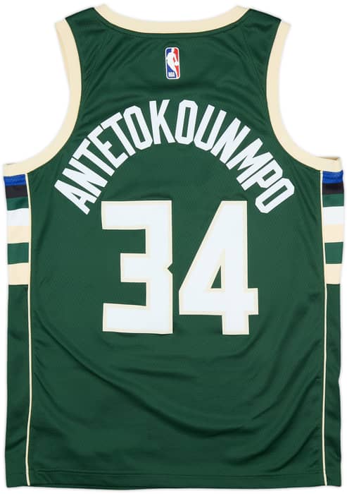 2017-26 Milwaukee Bucks Antetokounmpo #34 Nike Swingman Away Jersey - 9/10 - (M)