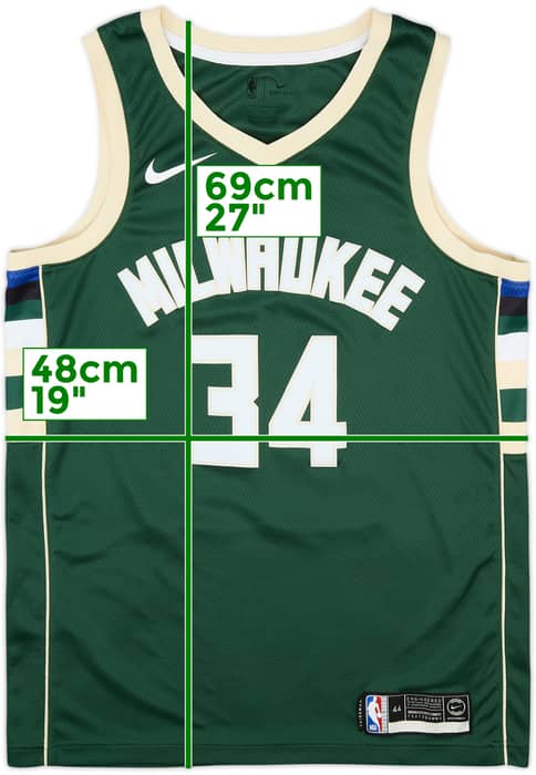2017-26 Milwaukee Bucks Antetokounmpo #34 Nike Swingman Away Jersey - 9/10 - (M)