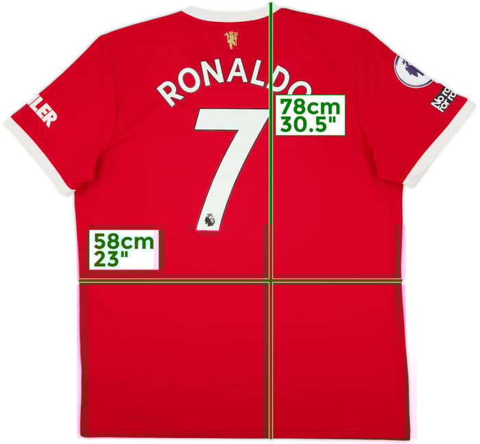 2021-22 Manchester United Home Shirt Ronaldo #7 - 8/10 - (XL)