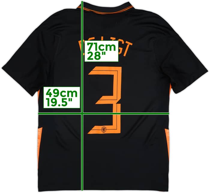 2020-22 Netherlands Away Shirt De Ligt #3 - 8/10 - (M)