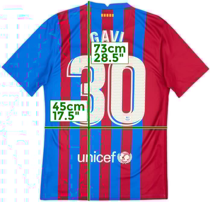 2021-22 Barcelona Home Shirt Gavi #30 - 9/10 - (S)