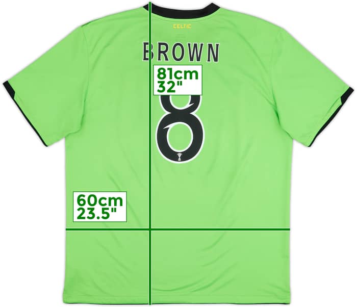 2010-11 Celtic Away Shirt Brown #8 - 8/10 - (XL)