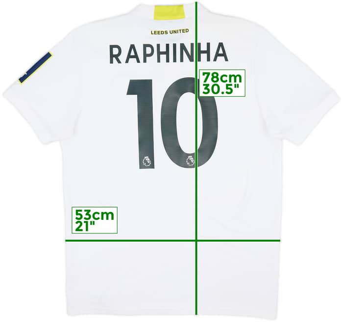 2021-22 Leeds United Home Shirt Raphinha #10 - 7/10 - (L)