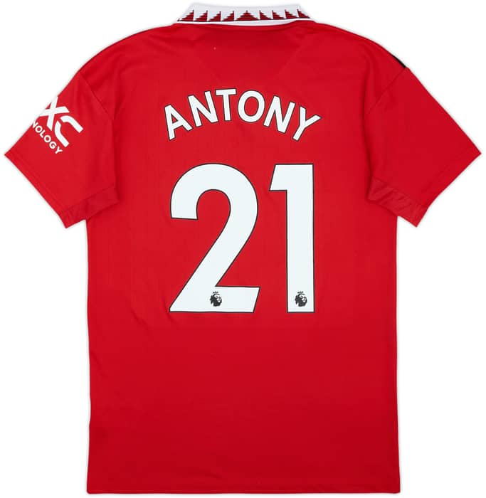 2022-23 Manchester United Home Shirt Antony #21 - 8/10 - (M)