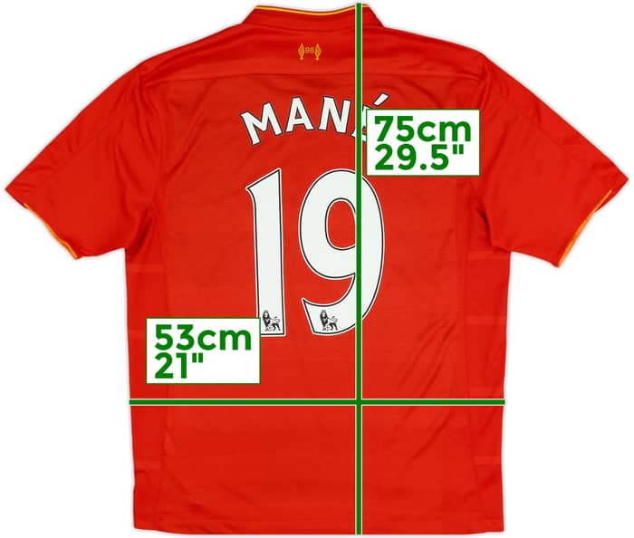 2016-17 Liverpool Home Shirt Mane #19 - 7/10 - (L)