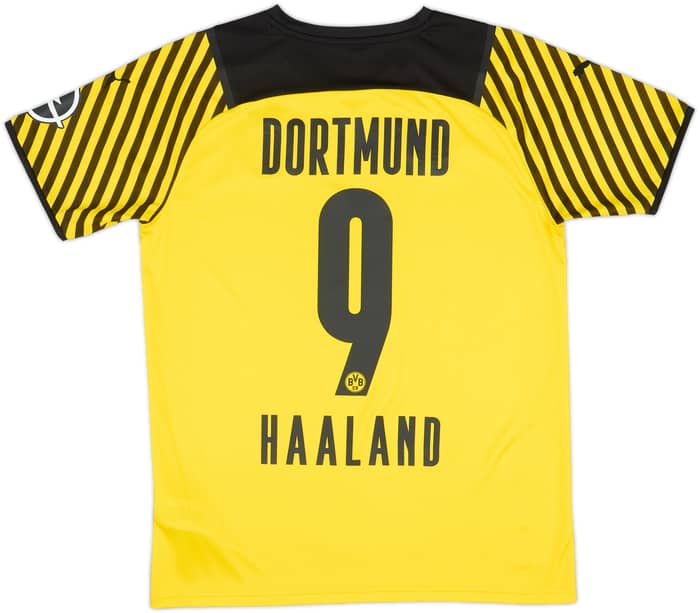 2021-22 Borussia Dortmund Home Shirt Haaland #9 - 8/10 - (M)