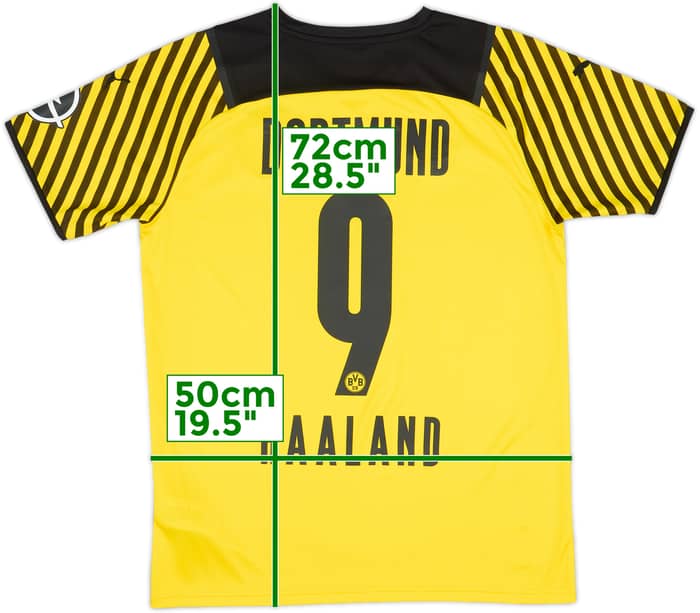 2021-22 Borussia Dortmund Home Shirt Haaland #9 - 8/10 - (M)