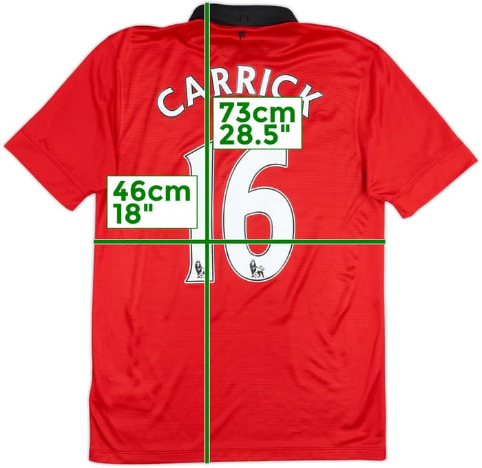 2013-14 Manchester United Home Shirt Carrick #16 - 6/10 - (S)