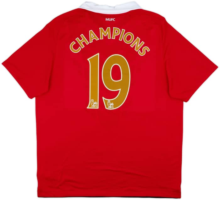 2010-11 Manchester United Home Shirt Champions #19 - 8/10 - (XL)